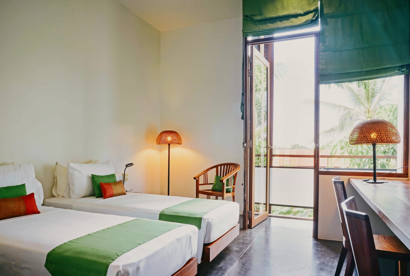 Twin bedroom with two single beds